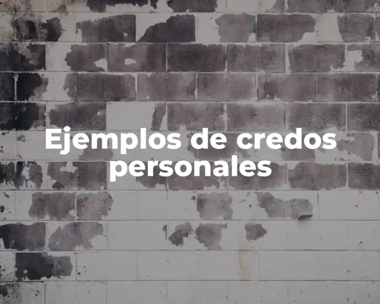 Ejemplos de credos personales