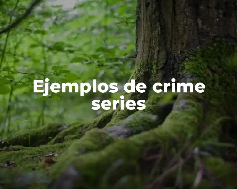 Ejemplos de crime series
