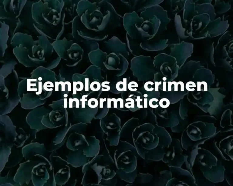 Ejemplos de crimen informático