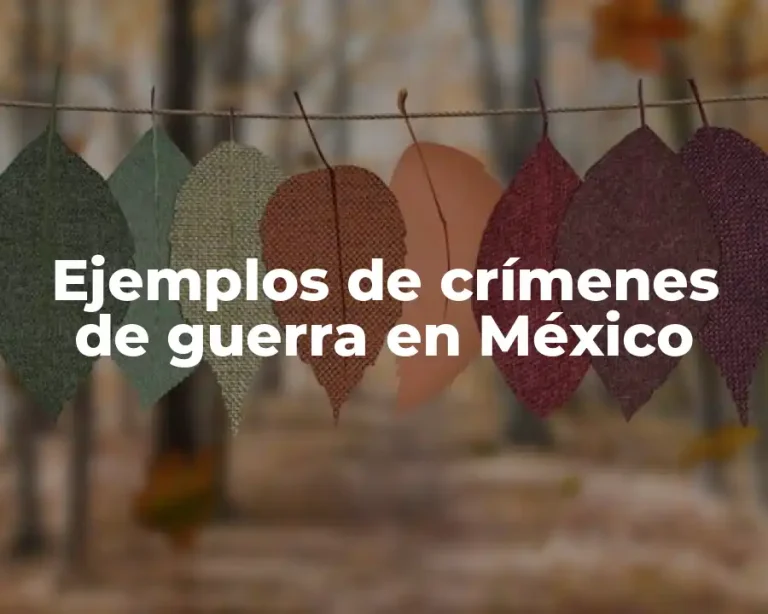 Ejemplos de crímenes de guerra en México
