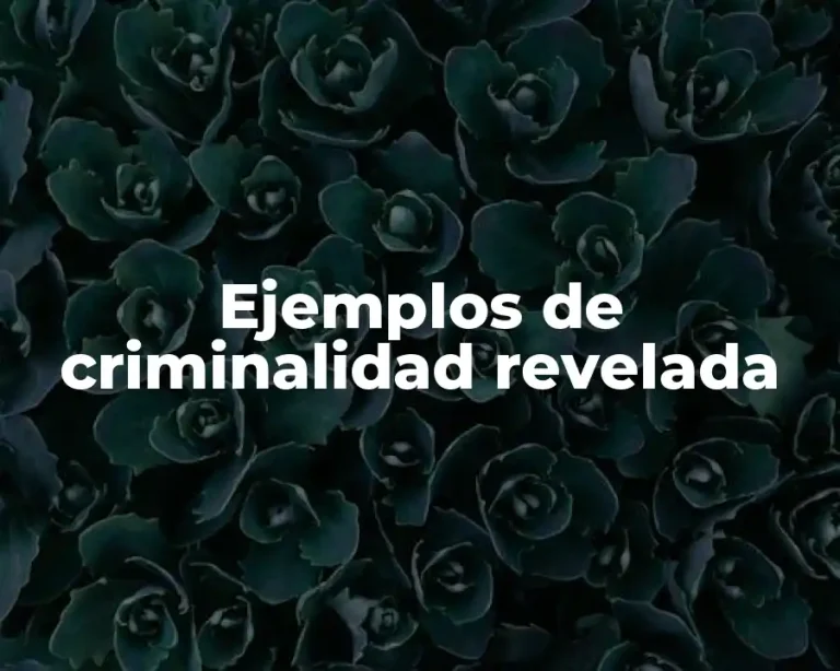 Ejemplos de criminalidad revelada