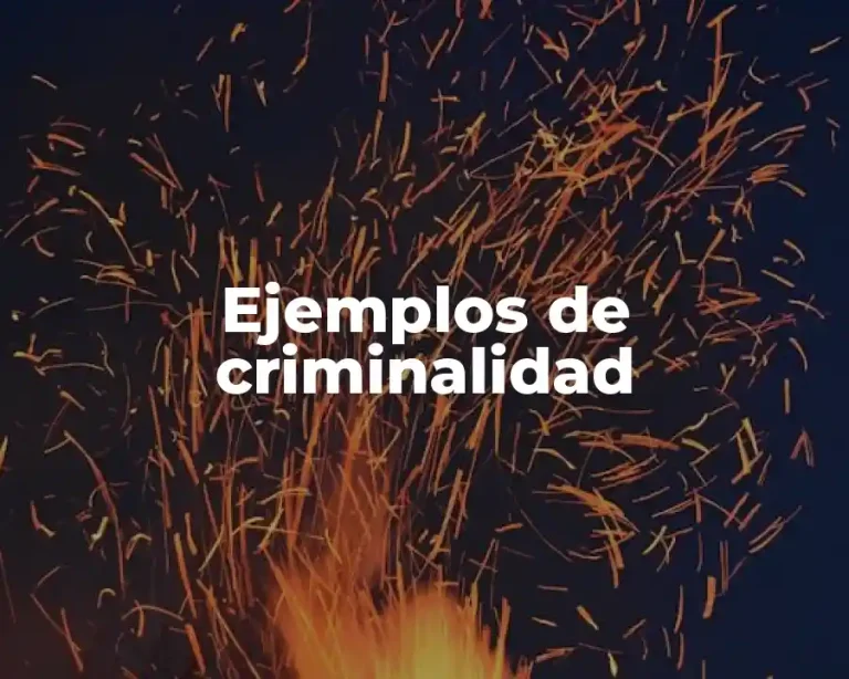 Ejemplos de criminalidad