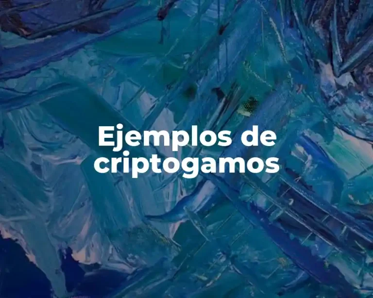 Ejemplos de criptogamos