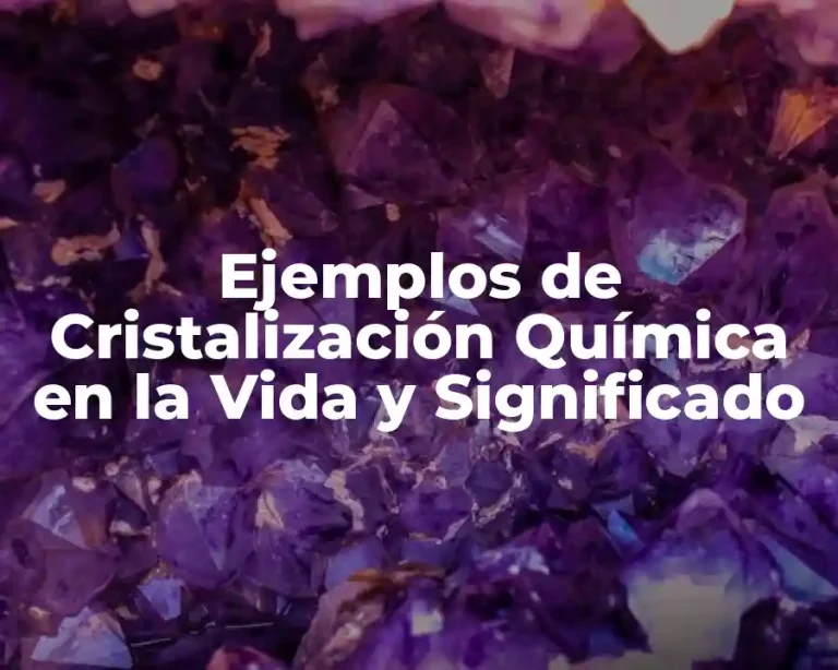 Ejemplos de Cristalización Química en la Vida y Significado