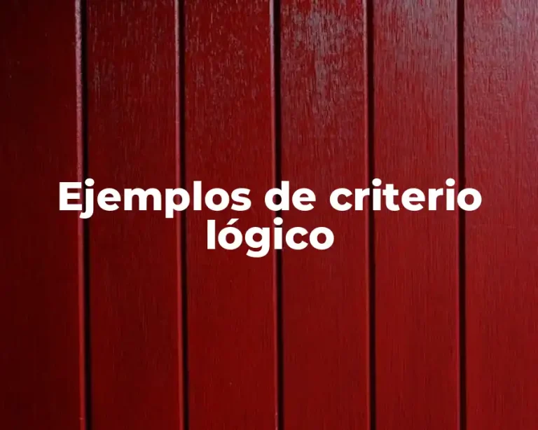Ejemplos de criterio lógico