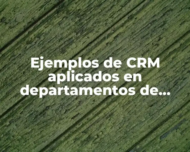 Ejemplos de CRM aplicados en departamentos de empresas