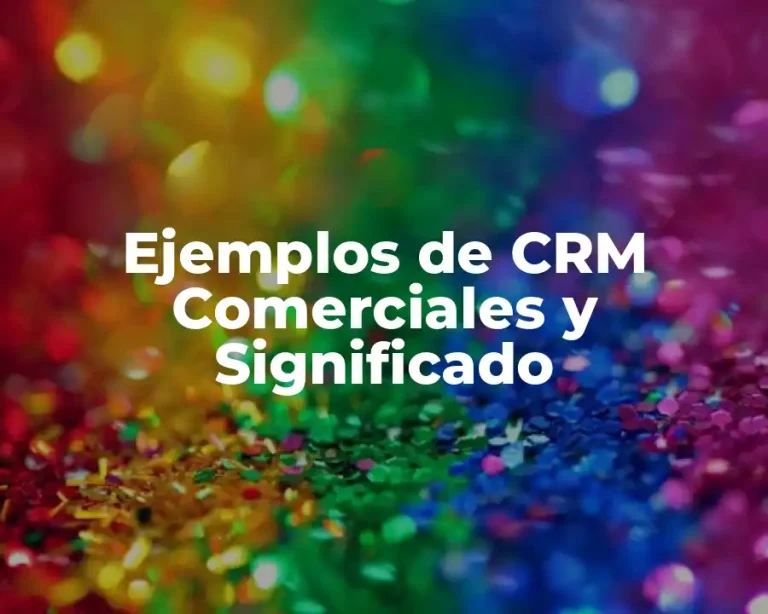 Ejemplos de CRM Comerciales y Significado