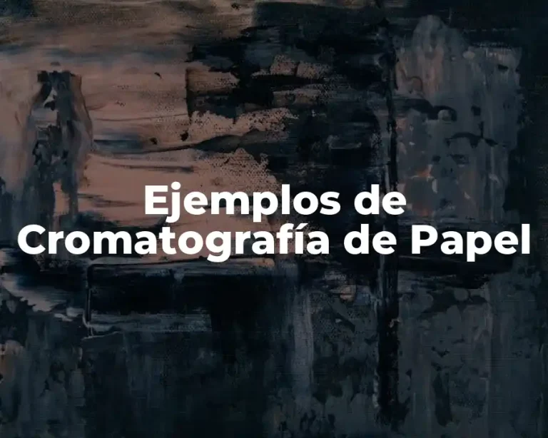 Ejemplos de Cromatografía de Papel