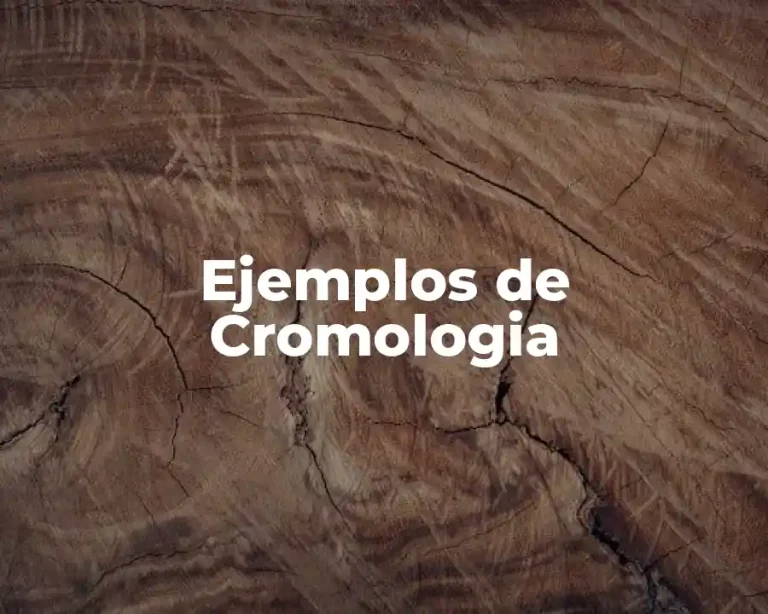 Ejemplos de Cromologia