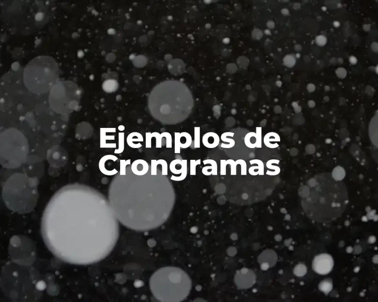 Ejemplos de Crongramas