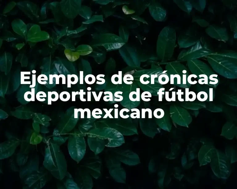 Ejemplos de crónicas deportivas de fútbol mexicano