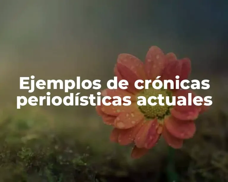 Ejemplos de crónicas periodísticas actuales