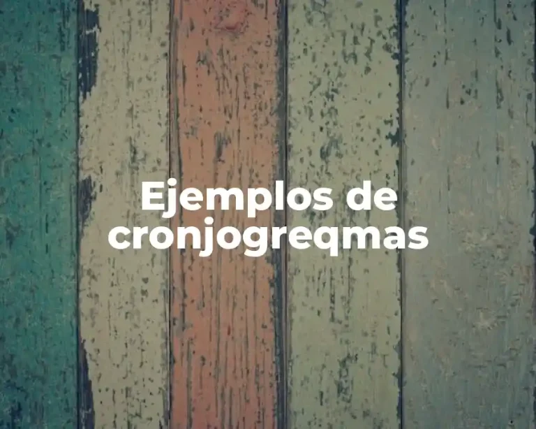 Ejemplos de cronjogreqmas