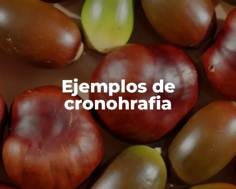 Ejemplos de cronohrafia