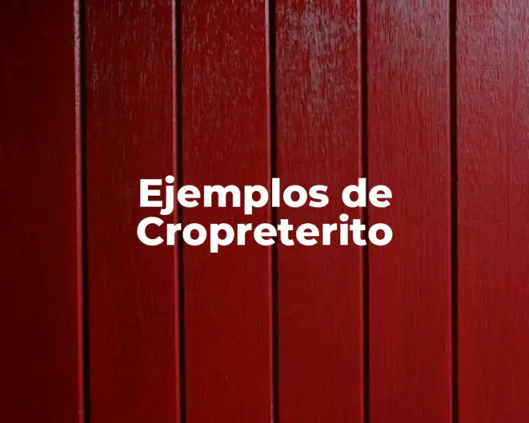 Ejemplos de Cropreterito