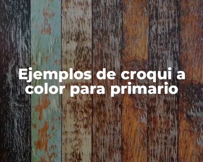 Ejemplos de croqui a color para primario
