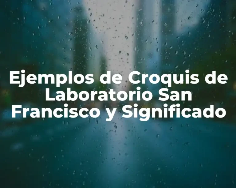 Ejemplos de Croquis de Laboratorio San Francisco y Significado