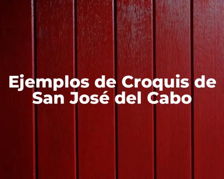 Ejemplos de Croquis de San José del Cabo