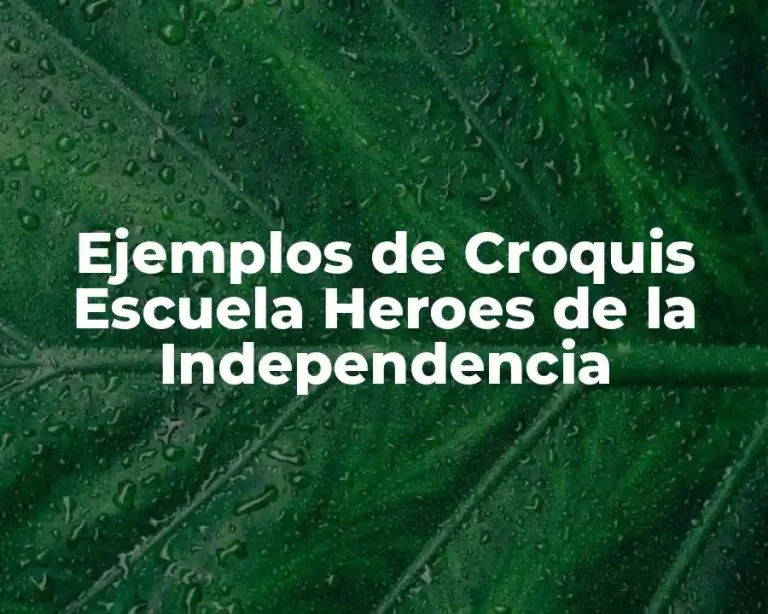 Ejemplos de Croquis Escuela Heroes de la Independencia