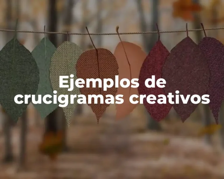 Ejemplos de crucigramas creativos