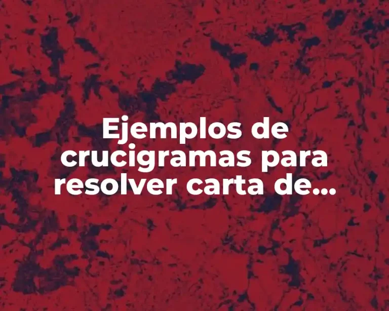Ejemplos de crucigramas para resolver carta de opinión