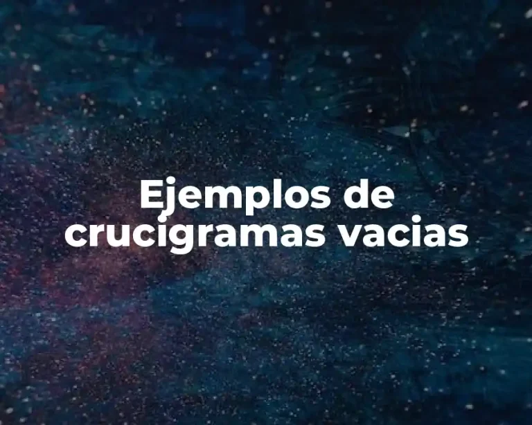 Ejemplos de crucigramas vacias