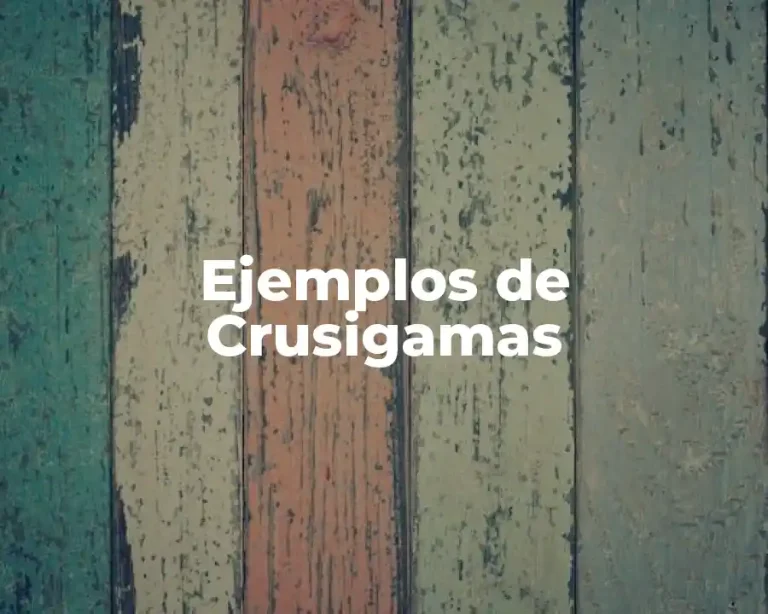 Ejemplos de Crusigamas