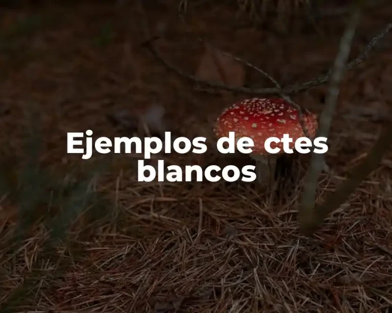 Ejemplos de ctes blancos