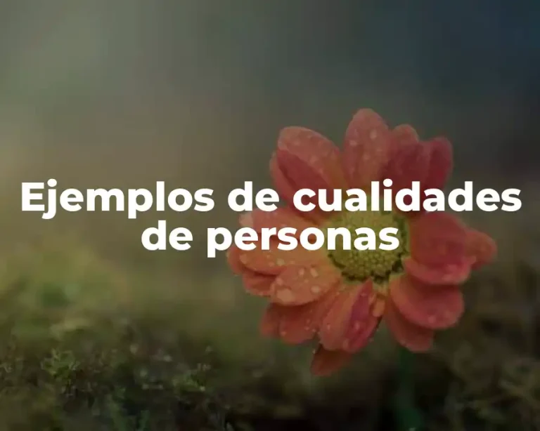 Ejemplos de cualidades de personas