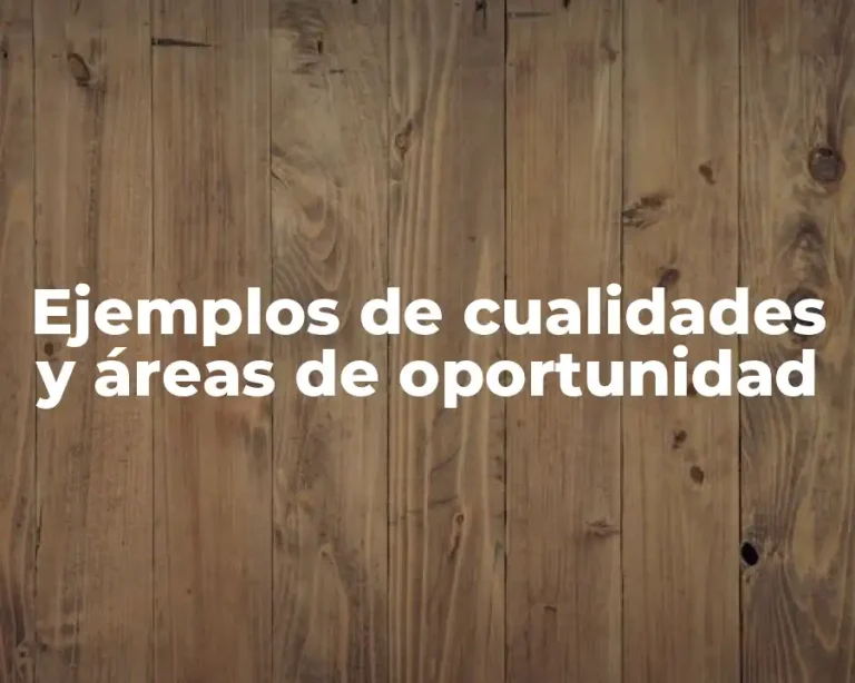 Ejemplos de cualidades y áreas de oportunidad
