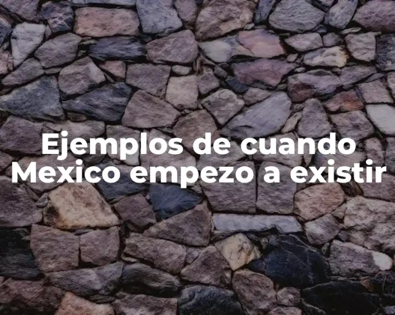 Ejemplos de cuando Mexico empezo a existir