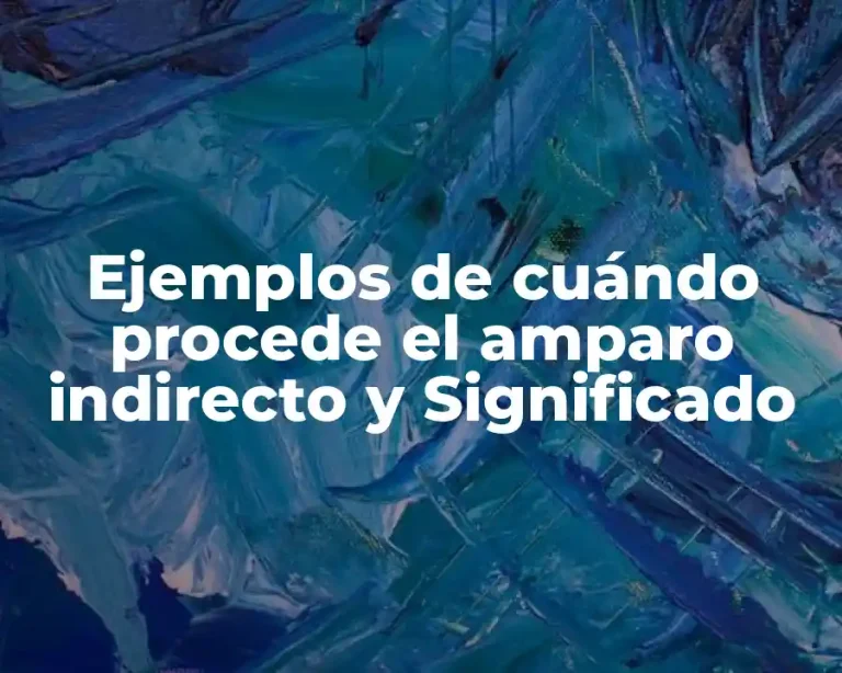 Ejemplos de cuándo procede el amparo indirecto y Significado
