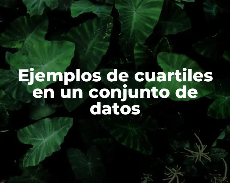 Ejemplos de cuartiles en un conjunto de datos