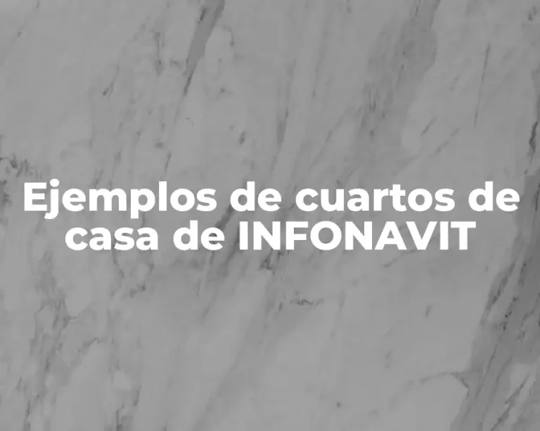 Ejemplos de cuartos de casa de INFONAVIT