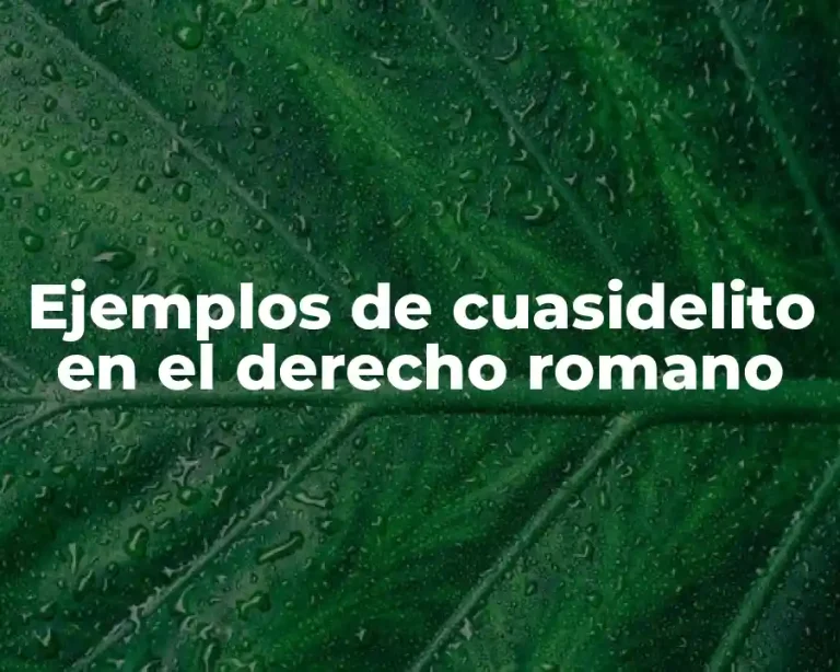 Ejemplos de cuasidelito en el derecho romano