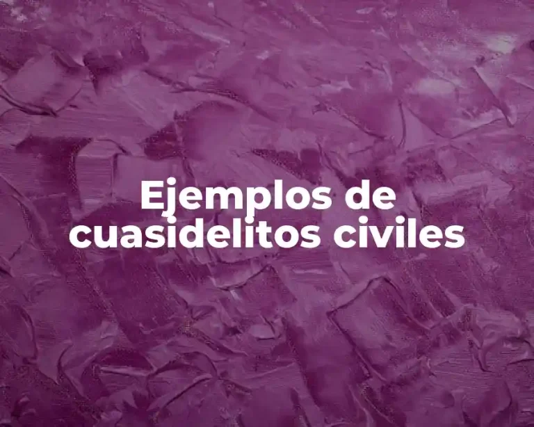 Ejemplos de cuasidelitos civiles