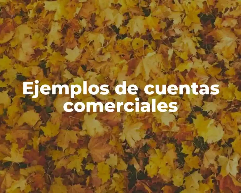 Ejemplos de cuentas comerciales