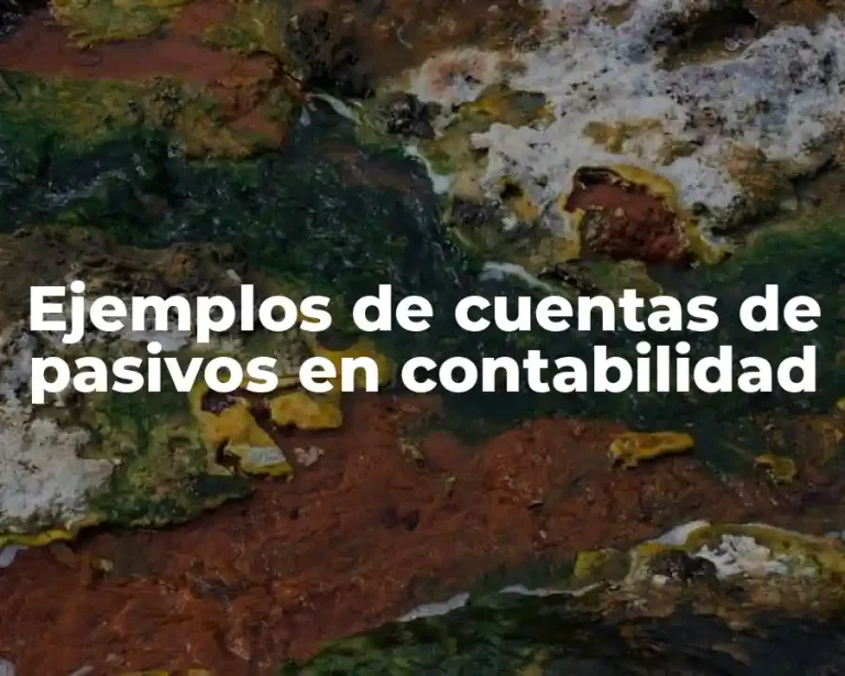 Ejemplos de cuentas de pasivos en contabilidad