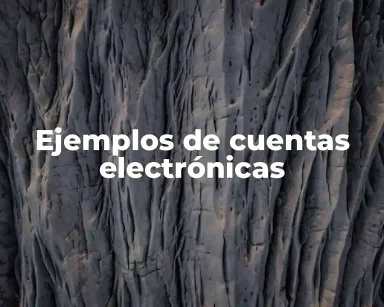 Ejemplos de cuentas electrónicas
