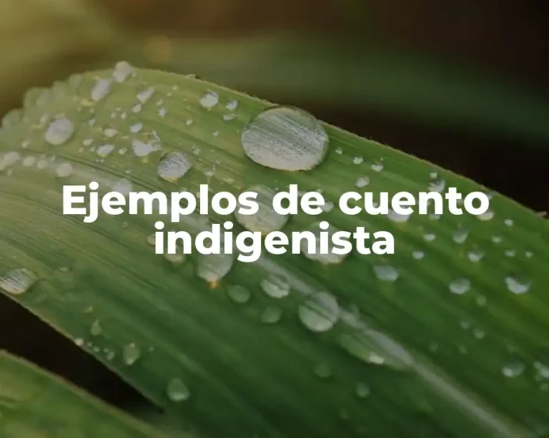 Ejemplos de cuento indigenista