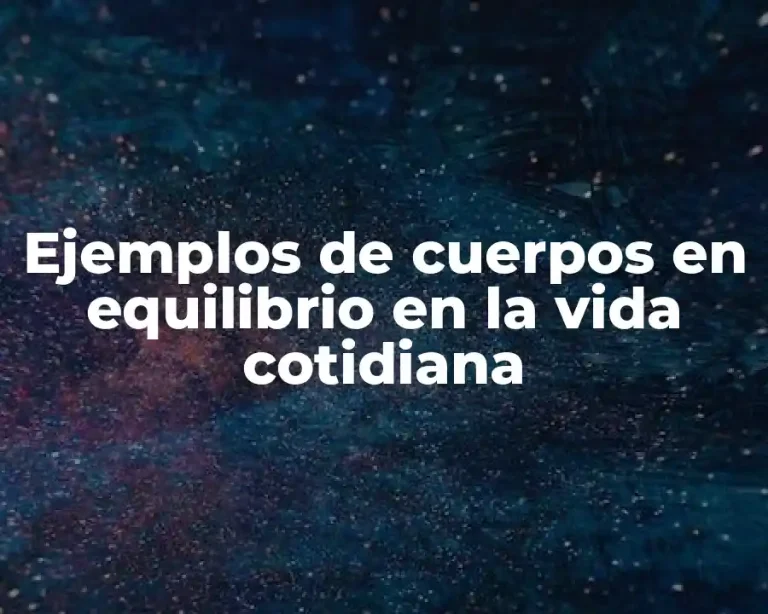 Ejemplos de cuerpos en equilibrio en la vida cotidiana