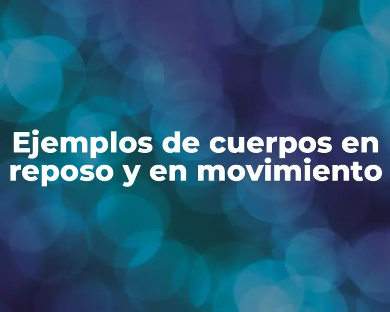 Ejemplos de cuerpos en reposo y en movimiento