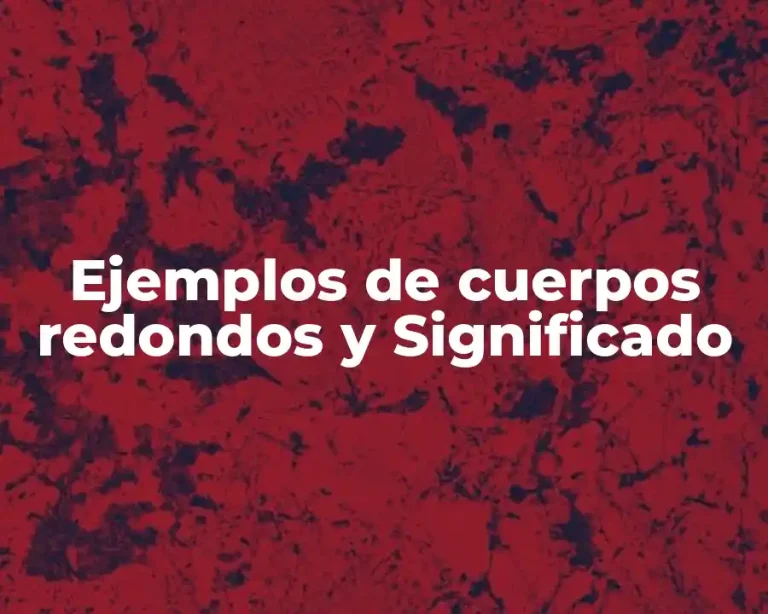 Ejemplos de cuerpos redondos y Significado