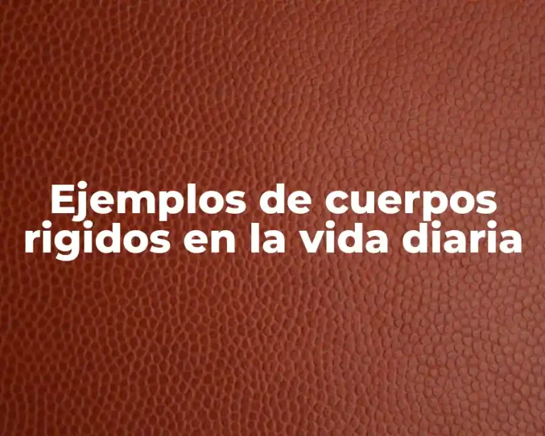 Ejemplos de cuerpos rigidos en la vida diaria