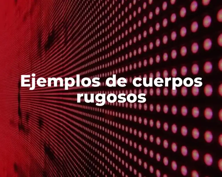 Ejemplos de cuerpos rugosos
