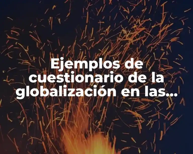 Ejemplos de cuestionario de la globalización en las microempresas