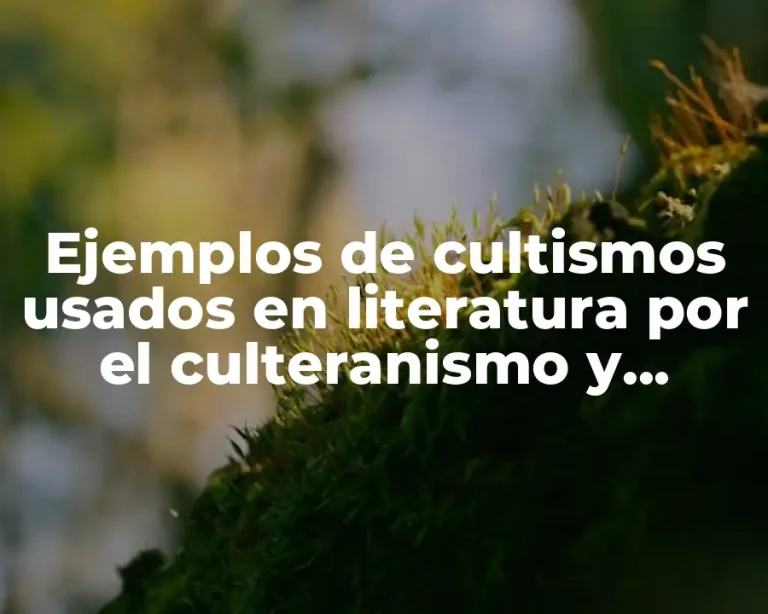 Ejemplos de cultismos usados en literatura por el culteranismo y Significado