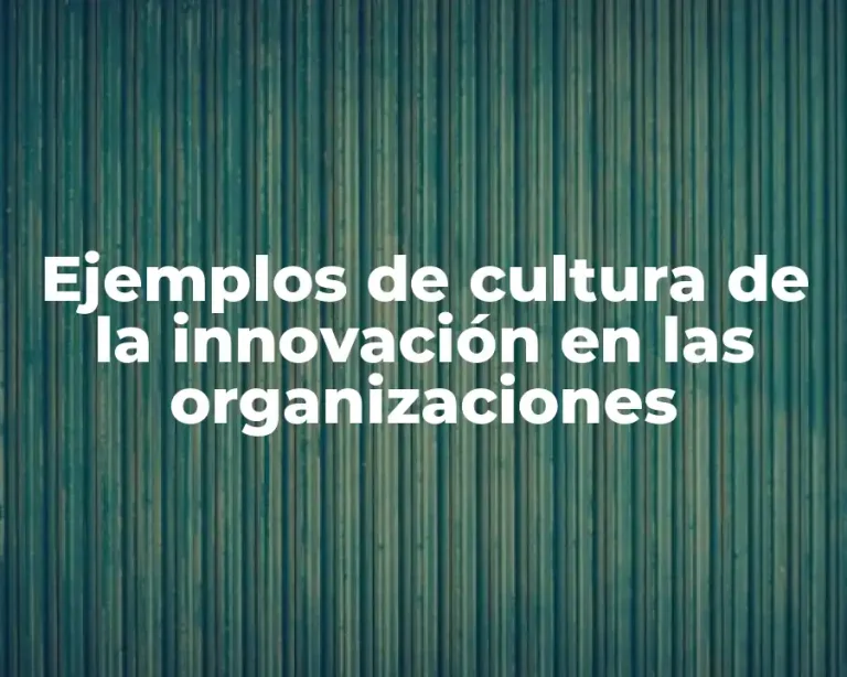 Ejemplos de cultura de la innovación en las organizaciones