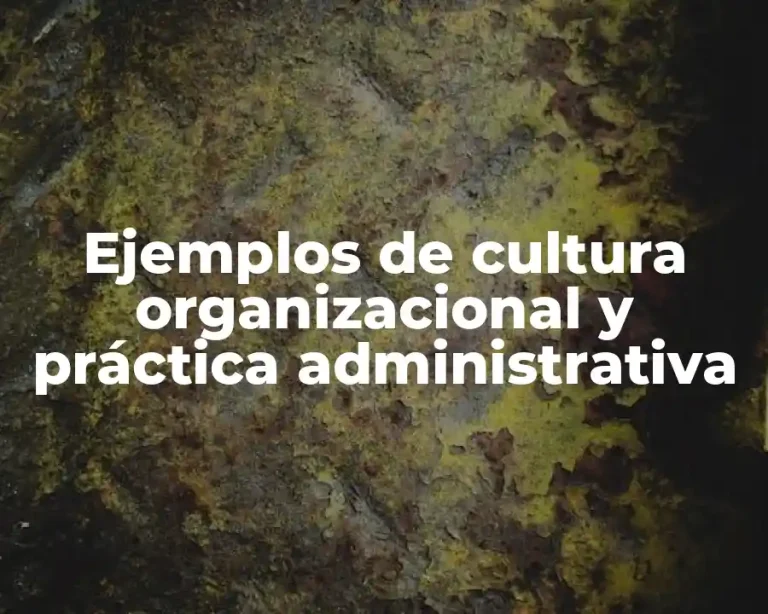 Ejemplos de cultura organizacional y práctica administrativa