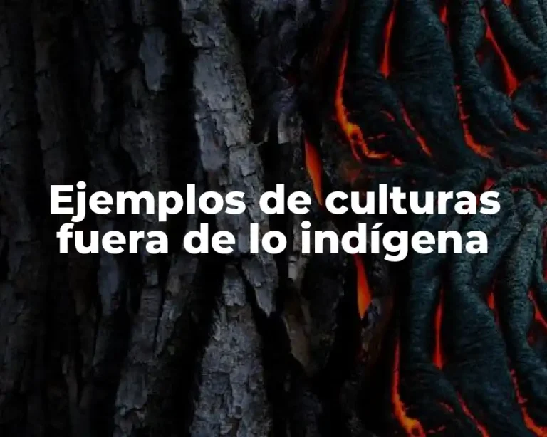 Ejemplos de culturas fuera de lo indígena